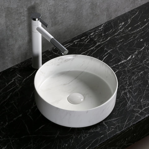 Modus - Vessel Basin 360mm, Matte Calacatta Marble