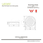 Floor Grate 80mm Round