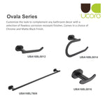 Ovala - Single Towel Rail 80cm